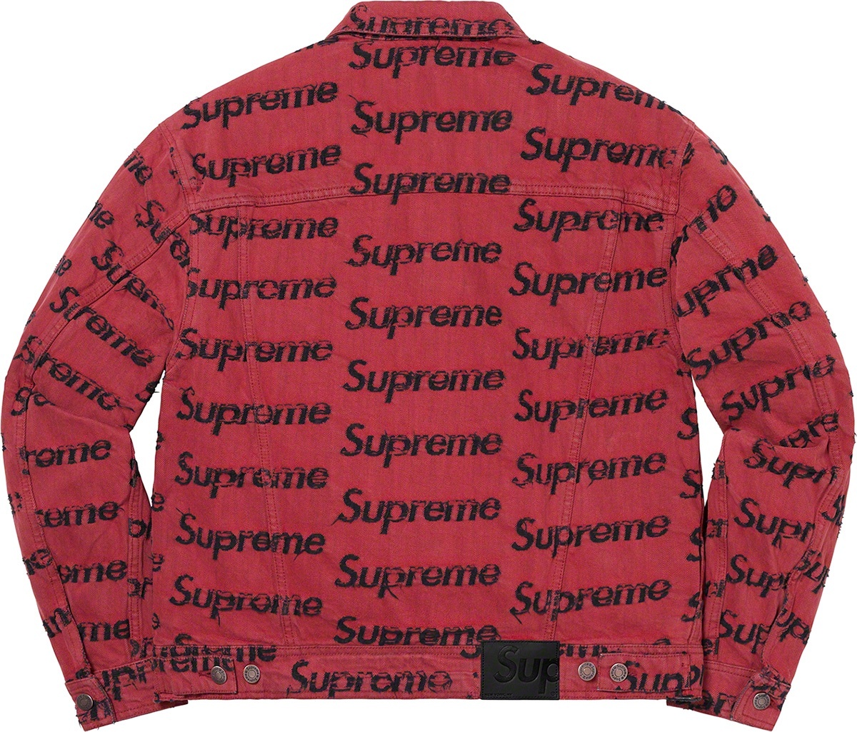 Frayed Logos Denim Trucker Jacket view 12